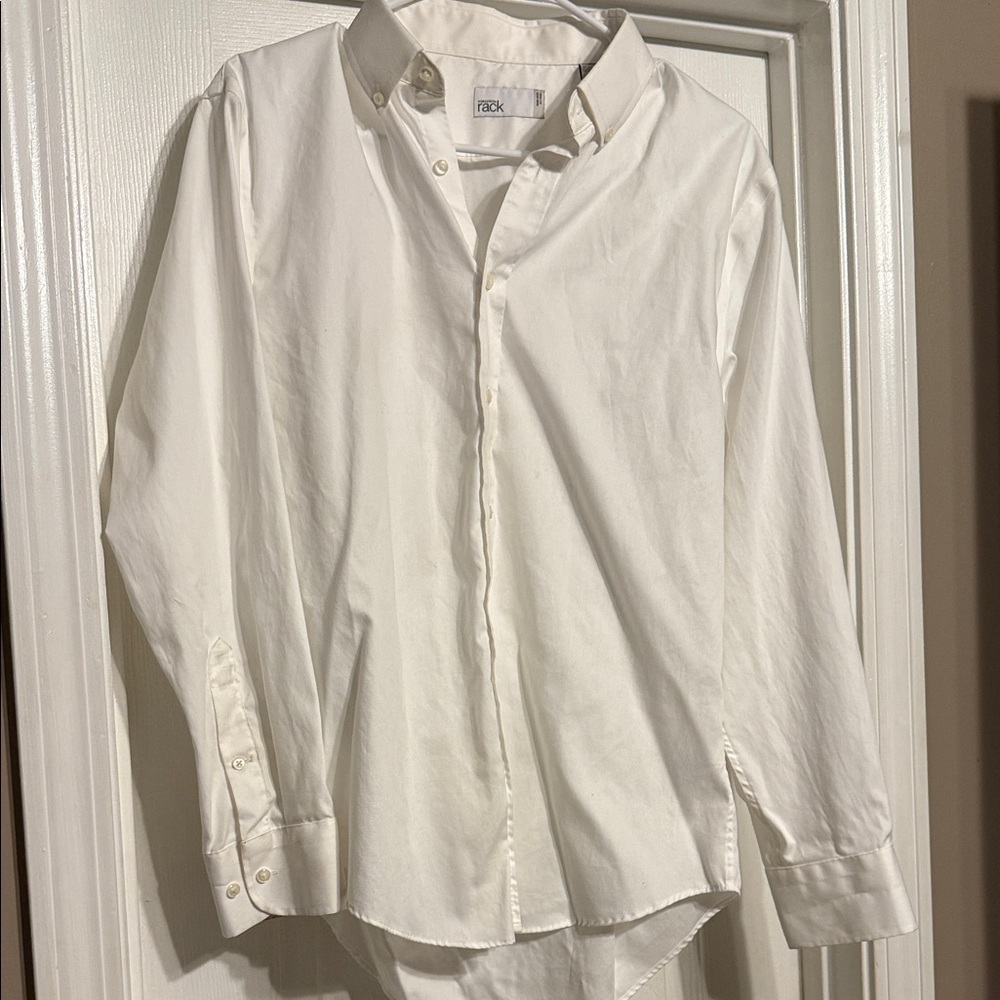 Nordstrom Classic White Casual Button-Down Shirt